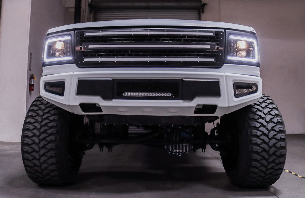 AlphaRex 92-96 Ford F-Series/Bronco PRO-Series Halogen Projector Headlights Chrome