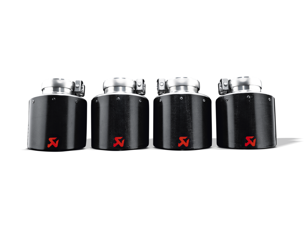 Akrapovic Carbon Tail Pipe Set for Chevrolet Corvette Z06/ZR1 / R35 Nissan GT-R - 125mm Diameter