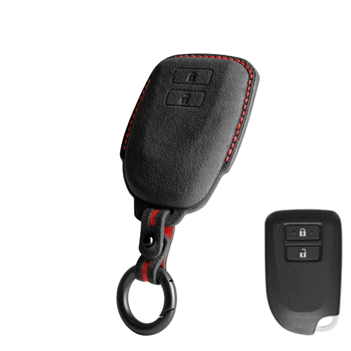 Vero Motorsport Toyota Alcantara key cover smart key 2 3 button fitted view
