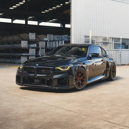 Vero Motorsport BMW G87 M2 M Performance style front lip, fitted view