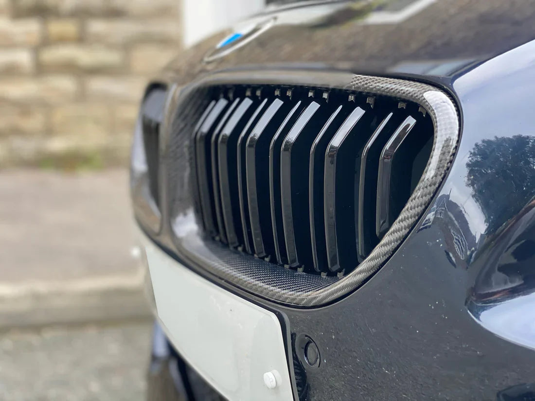 Vero Motorsport BMW 6 Series M6 F06 F12 F13 dual slat carbon fibre grille, fitted view
