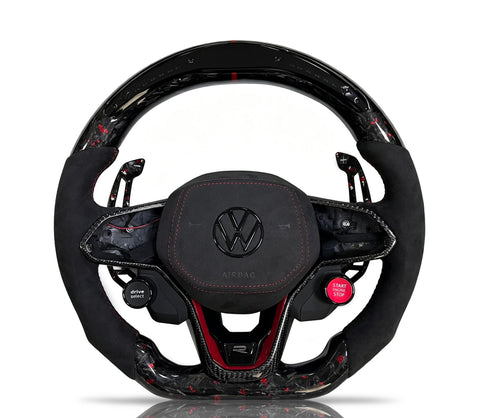 Volkswagen Golf Forged Carbon Fibre & Alcantara Steering Wheel (Design 28)