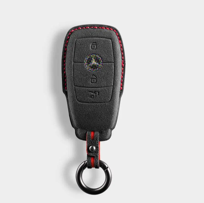 Vero Motorsport Mercedes-Benz Alcantara suede key cover fitted view