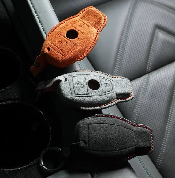 Vero Motorsport Mercedes-Benz Alcantara suede key cover close-up detail