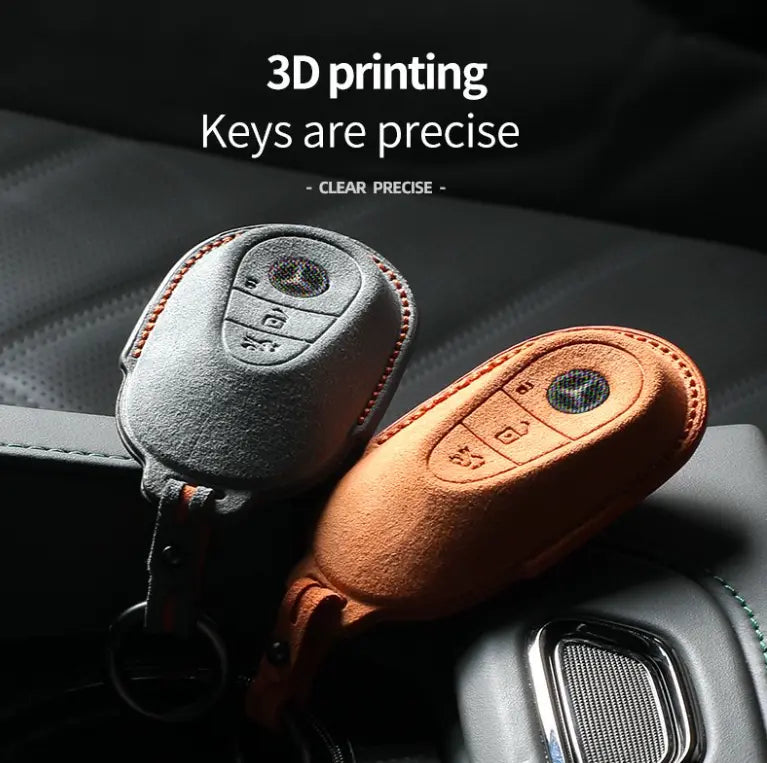Vero Motorsport Mercedes-Benz Alcantara suede key cover angle view