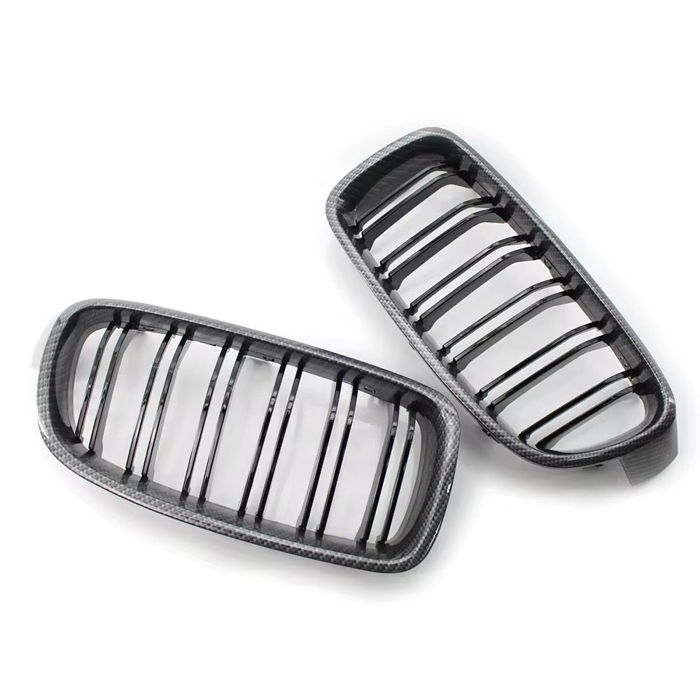 Vero Motorsport BMW 3 Series F30 carbon fibre style front grille, close-up detail