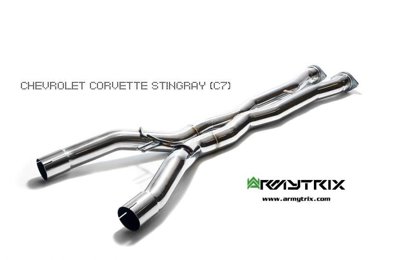 Armytrix Stainless Steel Valvetronic X-Pipe Back Exhaust System Chevrolet Corvette Stingray/Grand Sport/Z06 C7 14-19