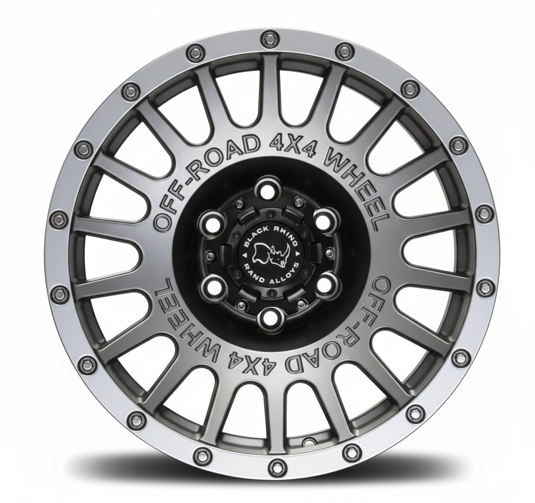 WheelWork Customs 605 off-road wheels in matt gunmetal grey, side profile