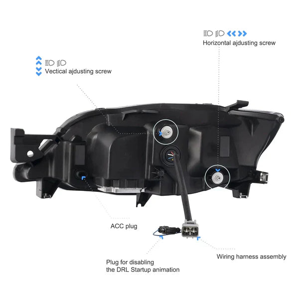 VLAND 2008-2014 SUBARU IMPREZA G3 / WRX / STI SEQUENTIAL LED HEADLIGHTS