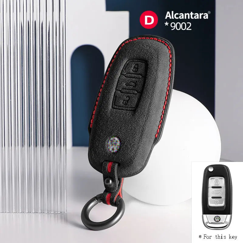 Vero Motorsport Volkswagen Alcantara key cover Type D detail view