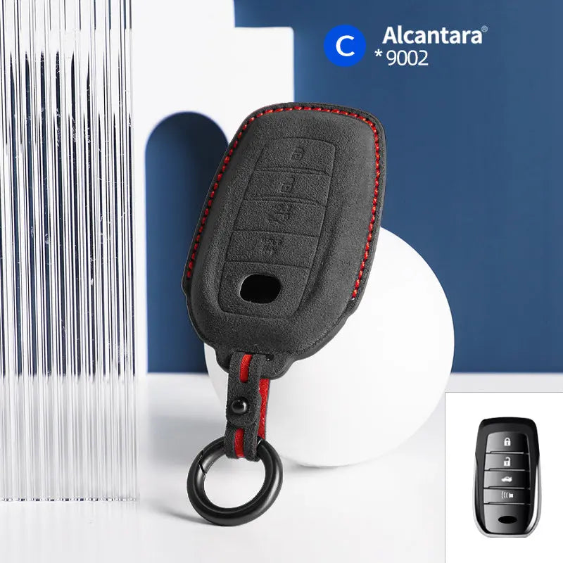 Vero Motorsport Toyota Alcantara key cover teardrop smart key Type 2 detail view
