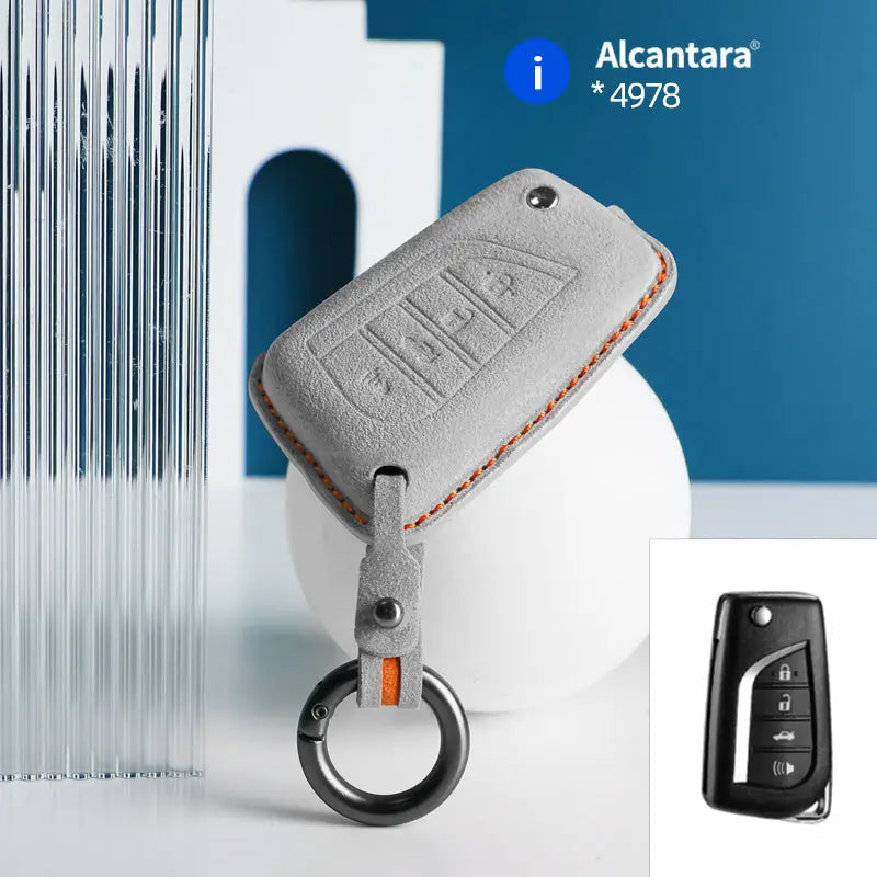 Vero Motorsport Toyota Alcantara key cover flip key detail view