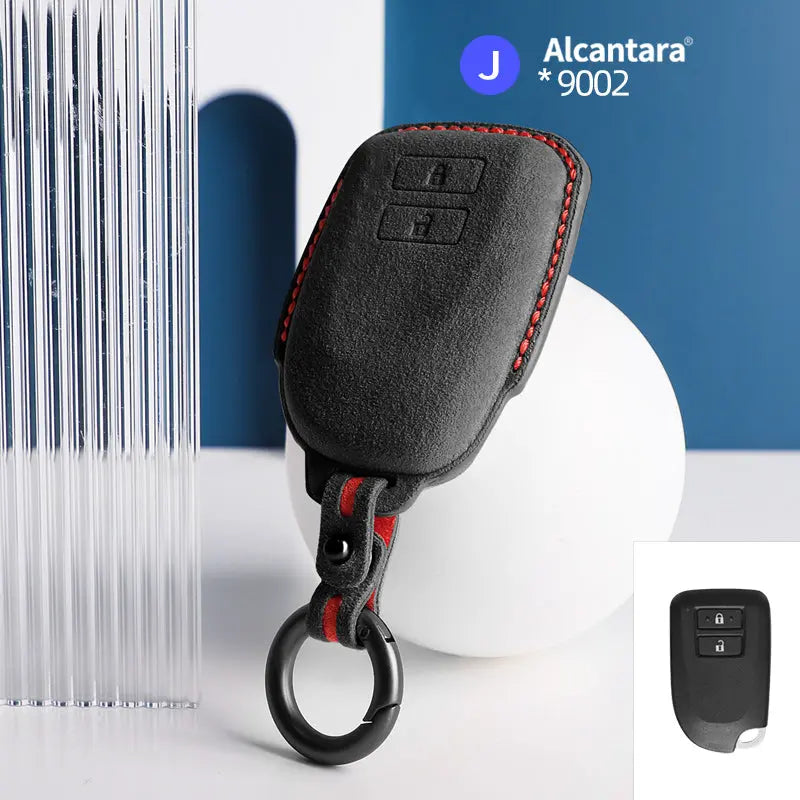Vero Motorsport Toyota Alcantara key cover smart key 2 3 button detail view