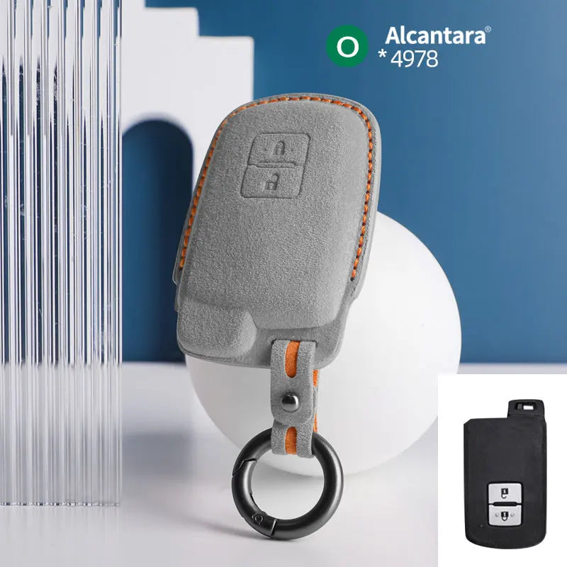 Vero Motorsport Toyota Alcantara key cover square smart key detail view