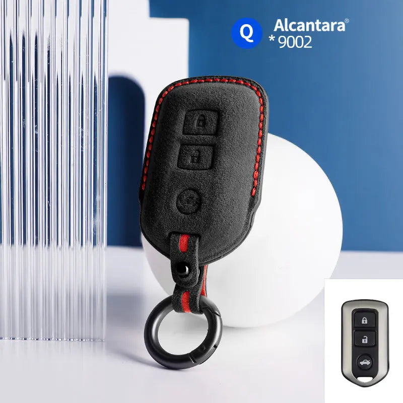 Vero Motorsport Toyota Alcantara key cover Type Q detail view