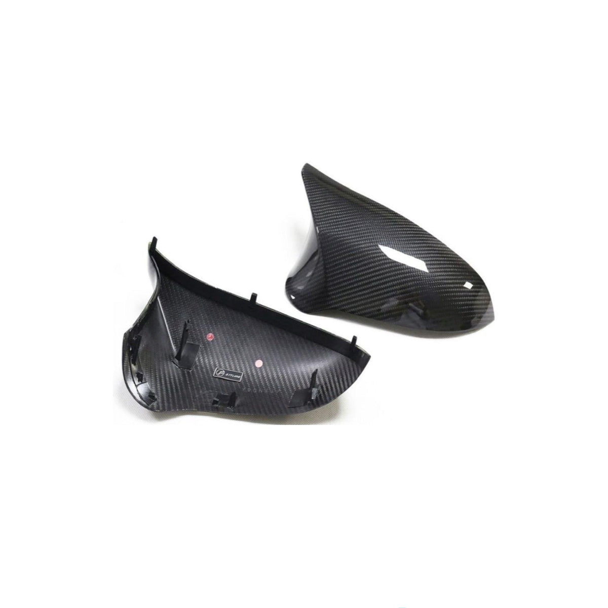 Vero Motorsport BMW F87 M2 M3 F80 M4 F82 M3 style carbon fibre mirror caps, detail view