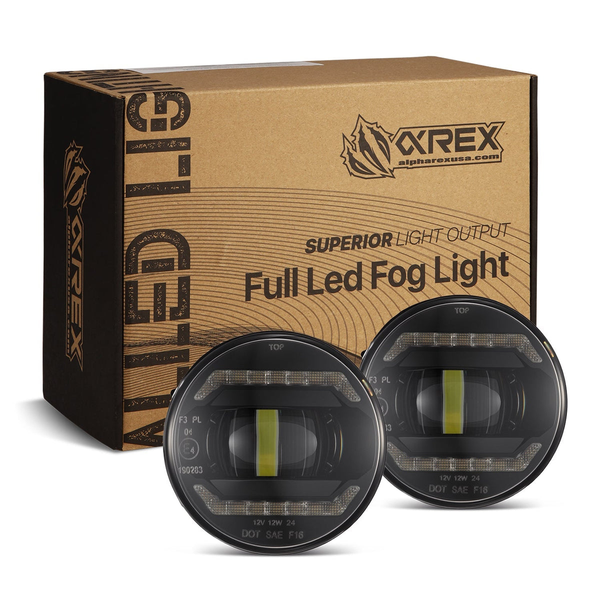 AlphaRex 19-24 Ram 2500/3500/4500/5500 (with Round Fog Lights) DoubleTap Dual Color LED Projector Fog Lights
