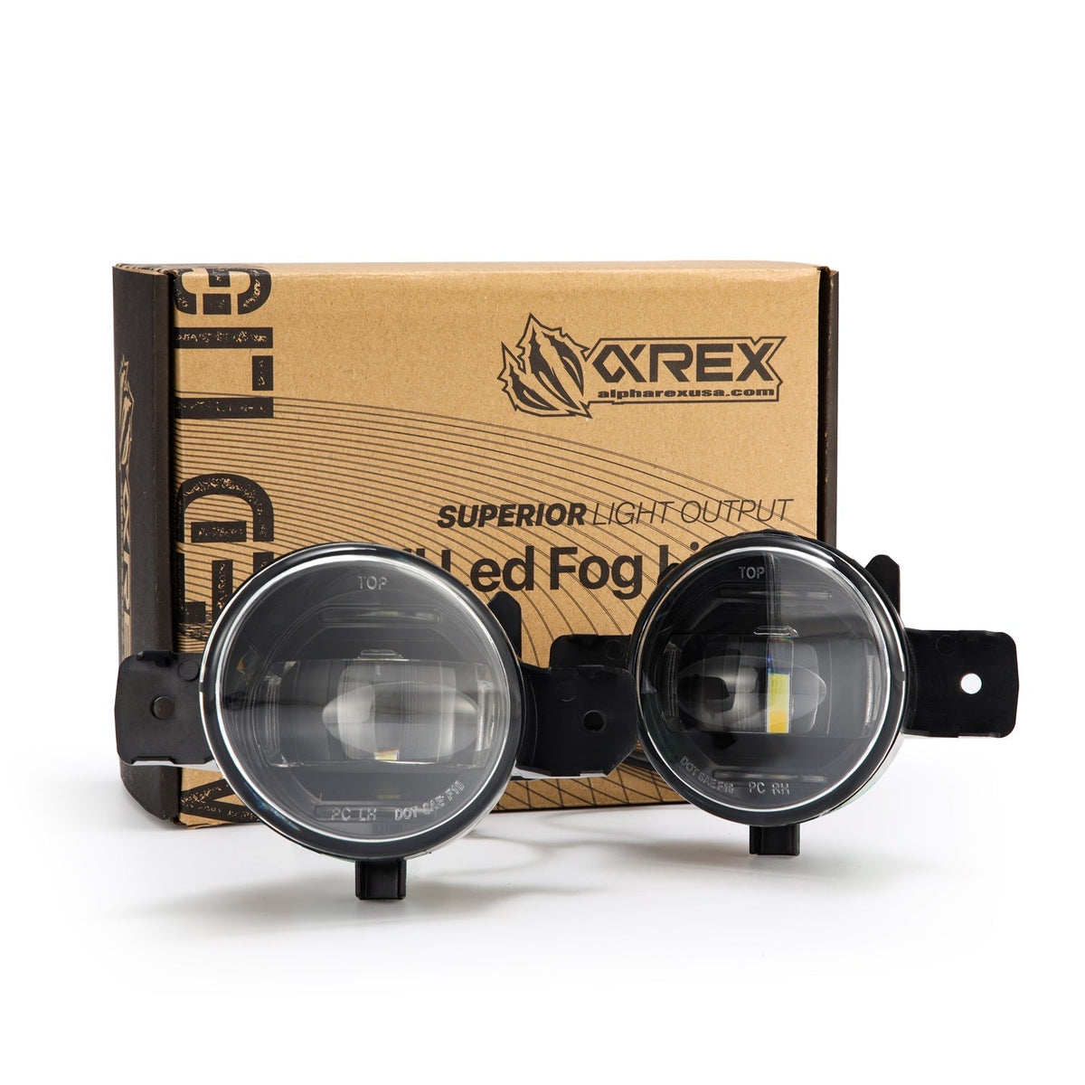 AlphaRex Universal Nissan/Infiniti DoubleTap Dual Color LED Projector Fog Lights