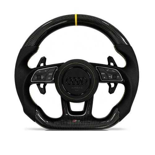 Audi Carbon Fibre & Perforated Leather Steering Wheel (Design 09)