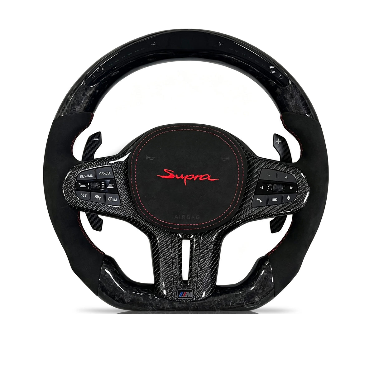 Vero Motorsport Toyota GR Supra forged carbon fibre Alcantara steering wheel Design 18