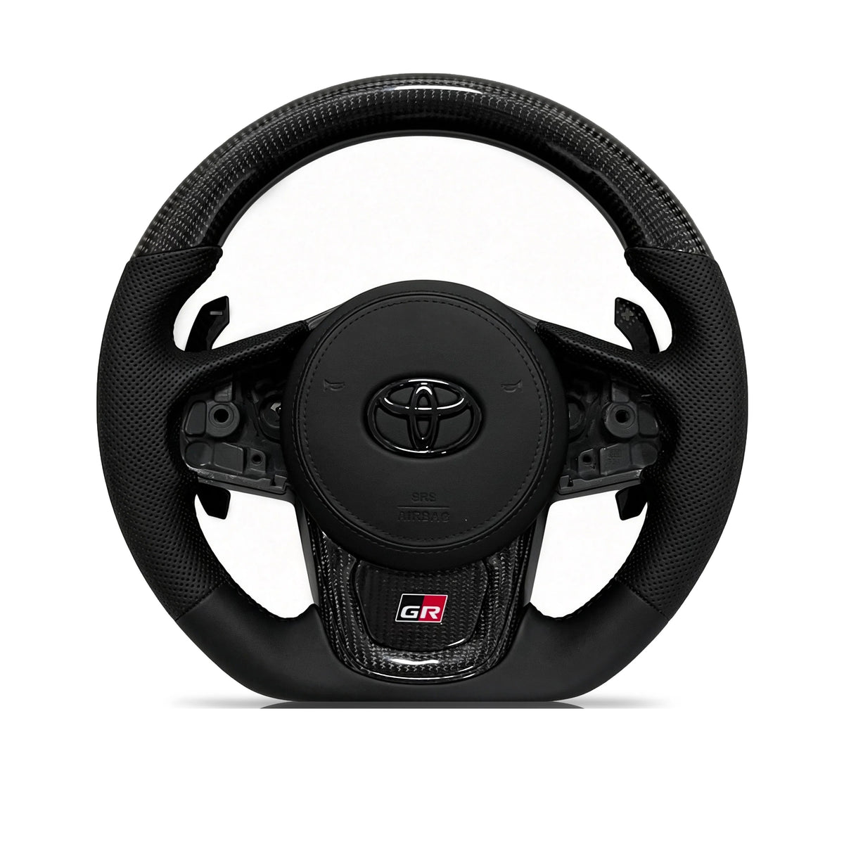 Vero Motorsport Toyota GR Supra carbon fibre perforated leather steering wheel Design 09