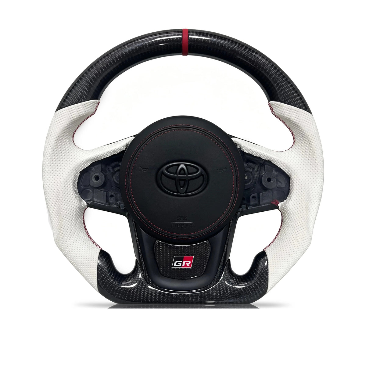 Vero Motorsport Toyota GR Supra carbon fibre perforated leather steering wheel Design 04